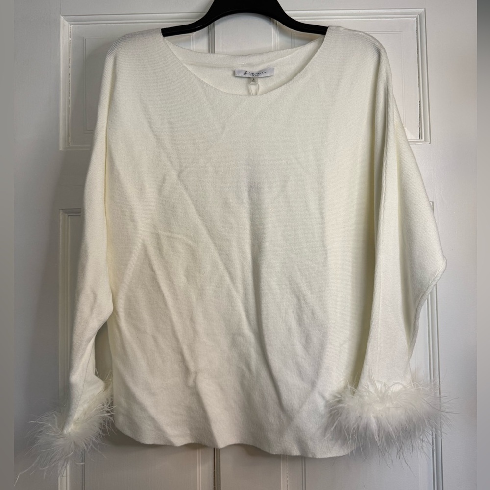 Siani Milano Feather Cuff Sweater